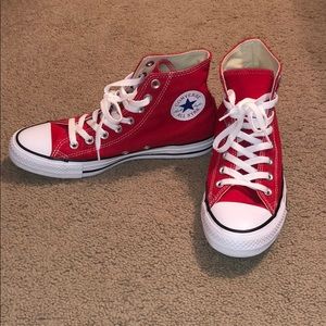 Red high top converse
